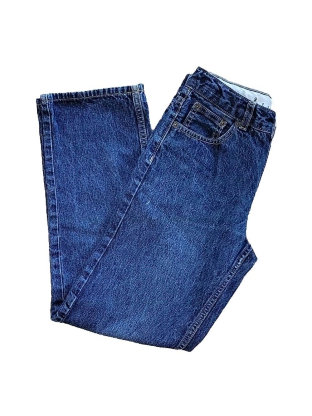 Lands' End Adjustable Waist Denim Jeans Size 12 EUC